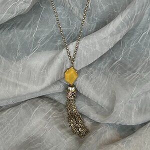 Ann Taylor Snake Skin and Stone Necklace